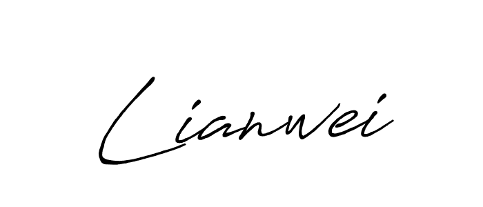 Create a beautiful signature design for name Lianwei. With this signature (Antro_Vectra_Bolder) fonts, you can make a handwritten signature for free. Lianwei signature style 7 images and pictures png