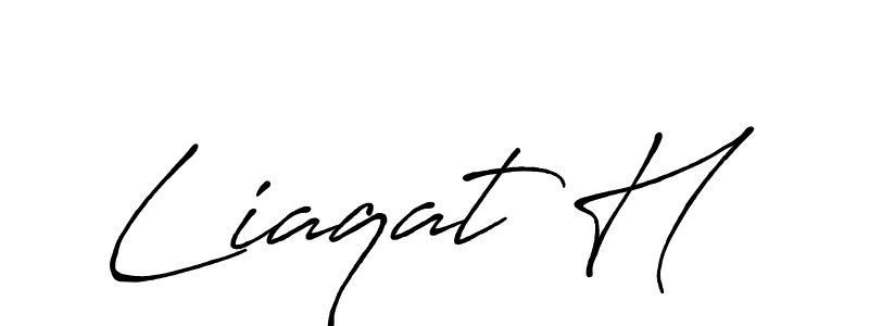 Make a short Liaqat H signature style. Manage your documents anywhere anytime using Antro_Vectra_Bolder. Create and add eSignatures, submit forms, share and send files easily. Liaqat H signature style 7 images and pictures png