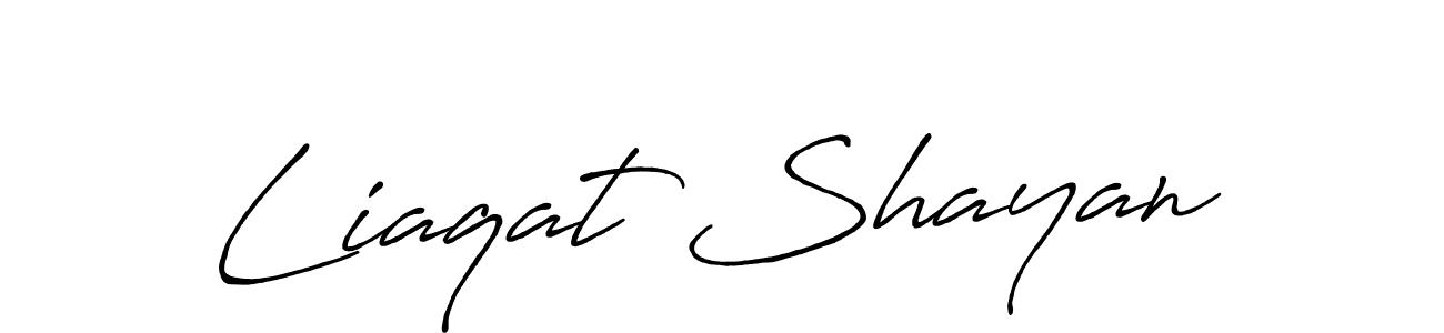 Liaqat Shayan stylish signature style. Best Handwritten Sign (Antro_Vectra_Bolder) for my name. Handwritten Signature Collection Ideas for my name Liaqat Shayan. Liaqat Shayan signature style 7 images and pictures png