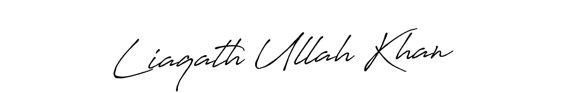 How to make Liaqath Ullah Khan name signature. Use Antro_Vectra_Bolder style for creating short signs online. This is the latest handwritten sign. Liaqath Ullah Khan signature style 7 images and pictures png