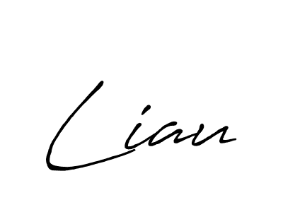 Make a beautiful signature design for name Liau. With this signature (Antro_Vectra_Bolder) style, you can create a handwritten signature for free. Liau signature style 7 images and pictures png
