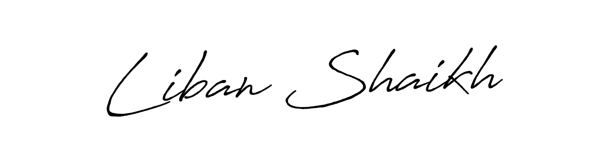 Create a beautiful signature design for name Liban Shaikh. With this signature (Antro_Vectra_Bolder) fonts, you can make a handwritten signature for free. Liban Shaikh signature style 7 images and pictures png