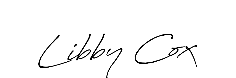 You should practise on your own different ways (Antro_Vectra_Bolder) to write your name (Libby Cox) in signature. don't let someone else do it for you. Libby Cox signature style 7 images and pictures png
