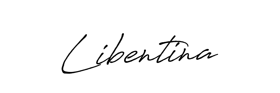 Libentina stylish signature style. Best Handwritten Sign (Antro_Vectra_Bolder) for my name. Handwritten Signature Collection Ideas for my name Libentina. Libentina signature style 7 images and pictures png