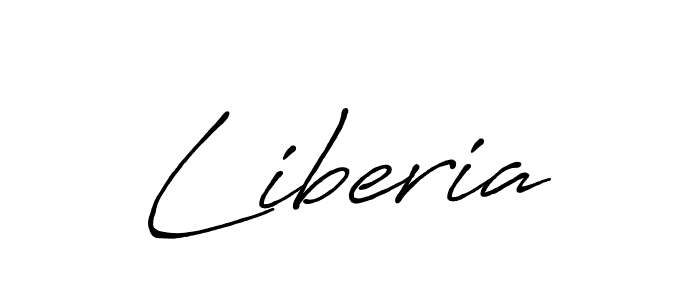 Make a beautiful signature design for name Liberia. With this signature (Antro_Vectra_Bolder) style, you can create a handwritten signature for free. Liberia signature style 7 images and pictures png