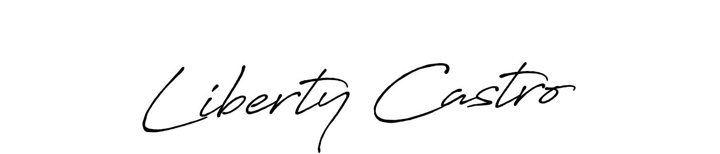 Also You can easily find your signature by using the search form. We will create Liberty Castro name handwritten signature images for you free of cost using Antro_Vectra_Bolder sign style. Liberty Castro signature style 7 images and pictures png