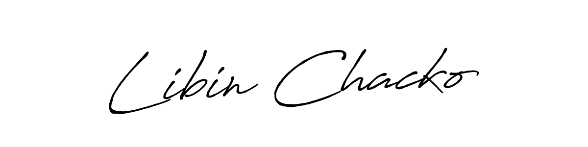 Design your own signature with our free online signature maker. With this signature software, you can create a handwritten (Antro_Vectra_Bolder) signature for name Libin Chacko. Libin Chacko signature style 7 images and pictures png