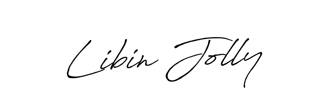How to make Libin Jolly signature? Antro_Vectra_Bolder is a professional autograph style. Create handwritten signature for Libin Jolly name. Libin Jolly signature style 7 images and pictures png