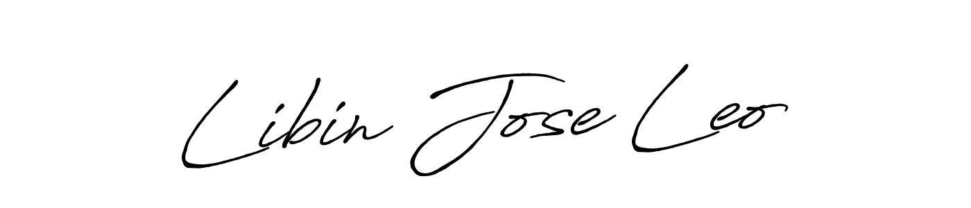 Also You can easily find your signature by using the search form. We will create Libin Jose Leo name handwritten signature images for you free of cost using Antro_Vectra_Bolder sign style. Libin Jose Leo signature style 7 images and pictures png