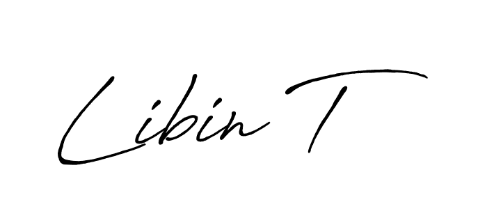Design your own signature with our free online signature maker. With this signature software, you can create a handwritten (Antro_Vectra_Bolder) signature for name Libin T. Libin T signature style 7 images and pictures png