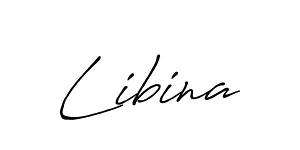 Design your own signature with our free online signature maker. With this signature software, you can create a handwritten (Antro_Vectra_Bolder) signature for name Libina. Libina signature style 7 images and pictures png