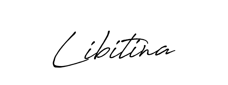 Libitina stylish signature style. Best Handwritten Sign (Antro_Vectra_Bolder) for my name. Handwritten Signature Collection Ideas for my name Libitina. Libitina signature style 7 images and pictures png