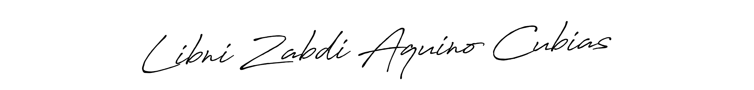 Antro_Vectra_Bolder is a professional signature style that is perfect for those who want to add a touch of class to their signature. It is also a great choice for those who want to make their signature more unique. Get Libni Zabdi Aquino Cubias name to fancy signature for free. Libni Zabdi Aquino Cubias signature style 7 images and pictures png