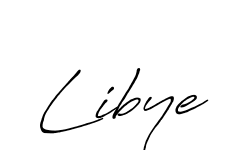 Use a signature maker to create a handwritten signature online. With this signature software, you can design (Antro_Vectra_Bolder) your own signature for name Libye. Libye signature style 7 images and pictures png