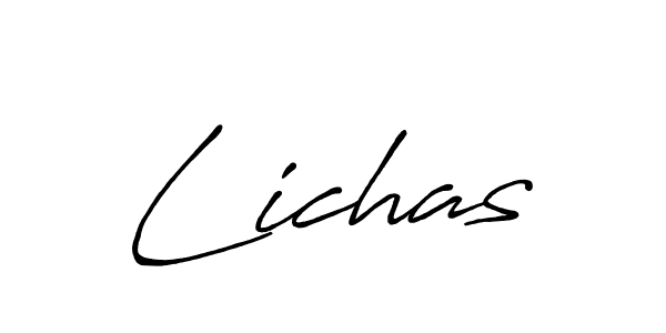 How to make Lichas signature? Antro_Vectra_Bolder is a professional autograph style. Create handwritten signature for Lichas name. Lichas signature style 7 images and pictures png