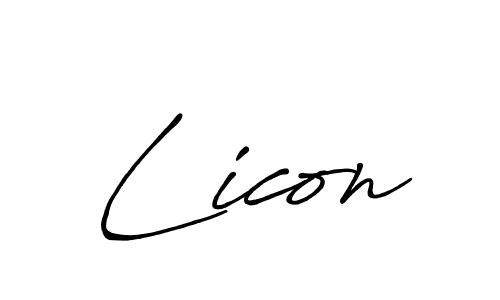 It looks lik you need a new signature style for name Licon. Design unique handwritten (Antro_Vectra_Bolder) signature with our free signature maker in just a few clicks. Licon signature style 7 images and pictures png