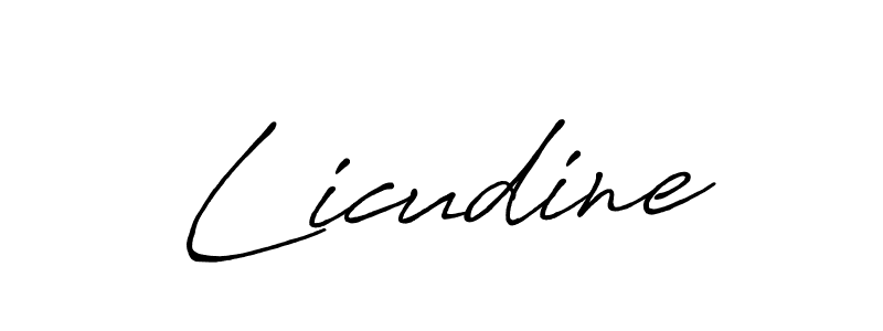 The best way (Antro_Vectra_Bolder) to make a short signature is to pick only two or three words in your name. The name Licudine include a total of six letters. For converting this name. Licudine signature style 7 images and pictures png