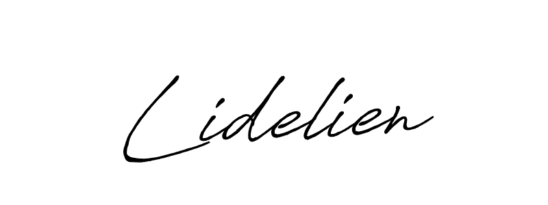 You should practise on your own different ways (Antro_Vectra_Bolder) to write your name (Lidelien) in signature. don't let someone else do it for you. Lidelien signature style 7 images and pictures png