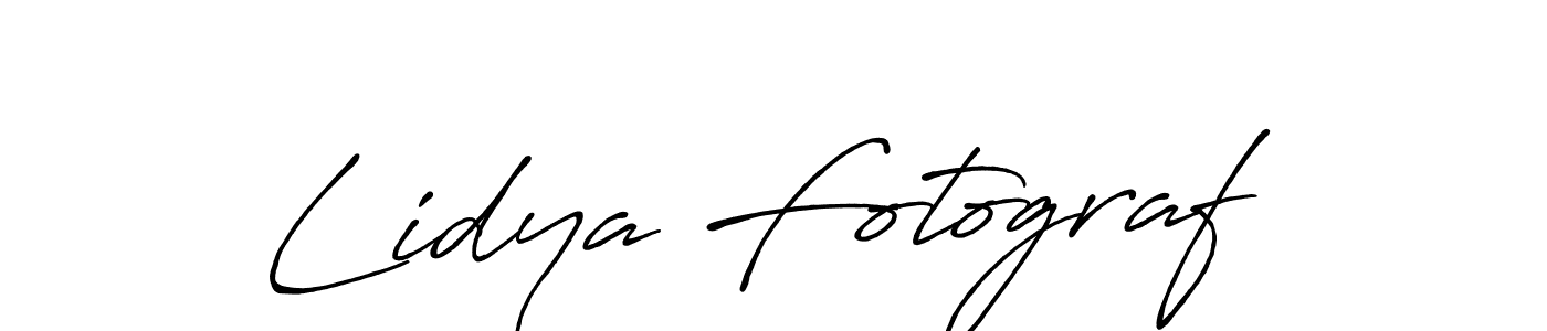 Use a signature maker to create a handwritten signature online. With this signature software, you can design (Antro_Vectra_Bolder) your own signature for name Lidya Fotograf. Lidya Fotograf signature style 7 images and pictures png