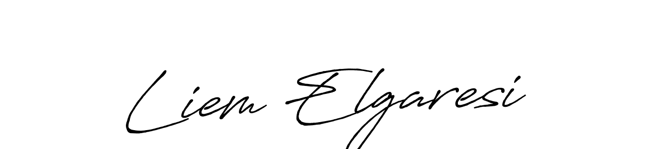 Liem Elgaresi stylish signature style. Best Handwritten Sign (Antro_Vectra_Bolder) for my name. Handwritten Signature Collection Ideas for my name Liem Elgaresi. Liem Elgaresi signature style 7 images and pictures png
