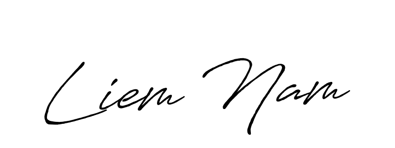 The best way (Antro_Vectra_Bolder) to make a short signature is to pick only two or three words in your name. The name Liem Nam include a total of six letters. For converting this name. Liem Nam signature style 7 images and pictures png