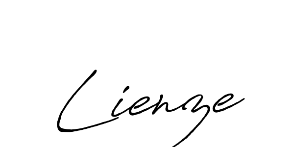 Use a signature maker to create a handwritten signature online. With this signature software, you can design (Antro_Vectra_Bolder) your own signature for name Lienze. Lienze signature style 7 images and pictures png