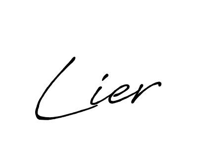 You should practise on your own different ways (Antro_Vectra_Bolder) to write your name (Lier) in signature. don't let someone else do it for you. Lier signature style 7 images and pictures png