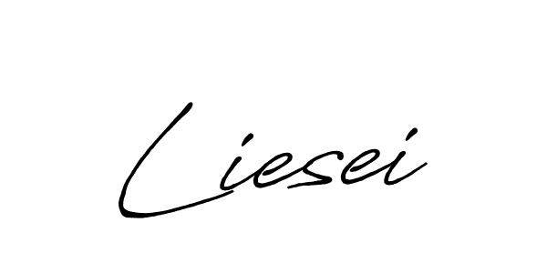 The best way (Antro_Vectra_Bolder) to make a short signature is to pick only two or three words in your name. The name Liesei include a total of six letters. For converting this name. Liesei signature style 7 images and pictures png