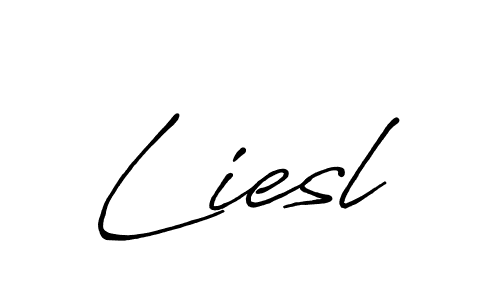 You should practise on your own different ways (Antro_Vectra_Bolder) to write your name (Liesl) in signature. don't let someone else do it for you. Liesl signature style 7 images and pictures png