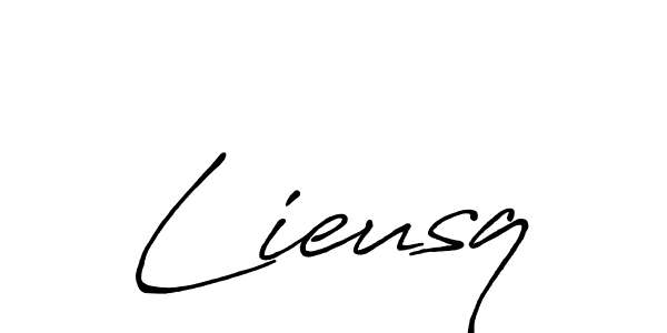 The best way (Antro_Vectra_Bolder) to make a short signature is to pick only two or three words in your name. The name Lieusq include a total of six letters. For converting this name. Lieusq signature style 7 images and pictures png