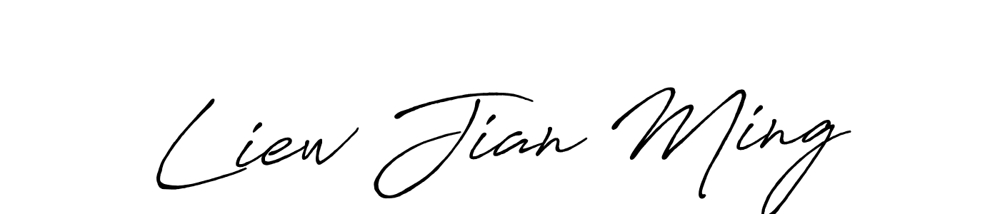 Similarly Antro_Vectra_Bolder is the best handwritten signature design. Signature creator online .You can use it as an online autograph creator for name Liew Jian Ming. Liew Jian Ming signature style 7 images and pictures png