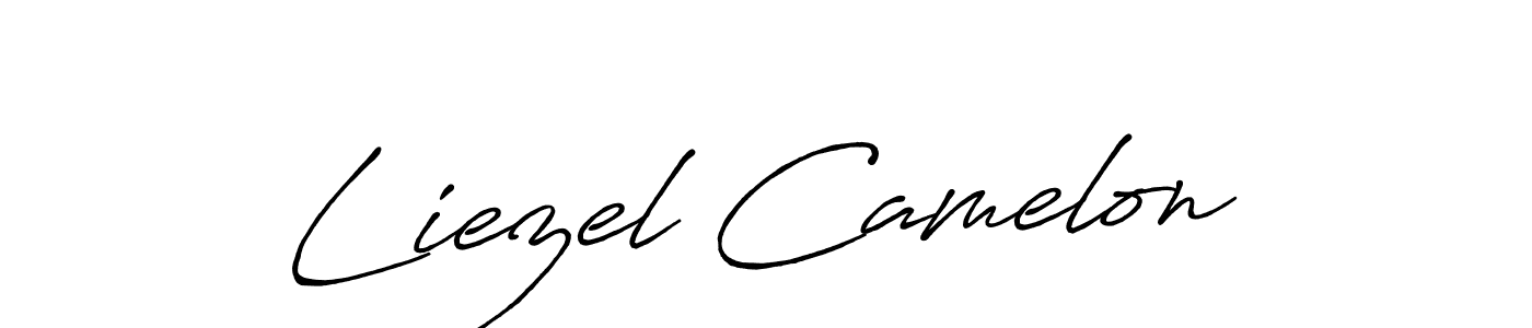 Also You can easily find your signature by using the search form. We will create Liezel Camelon name handwritten signature images for you free of cost using Antro_Vectra_Bolder sign style. Liezel Camelon signature style 7 images and pictures png