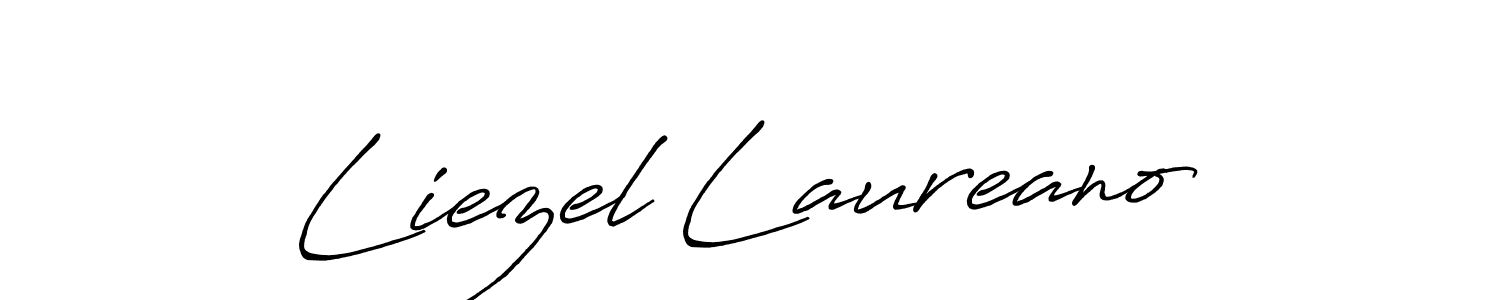 How to Draw Liezel Laureano signature style? Antro_Vectra_Bolder is a latest design signature styles for name Liezel Laureano. Liezel Laureano signature style 7 images and pictures png
