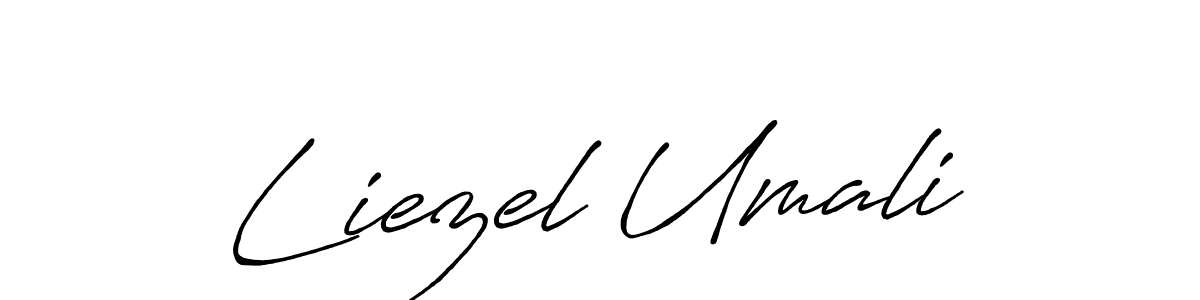 Also You can easily find your signature by using the search form. We will create Liezel Umali name handwritten signature images for you free of cost using Antro_Vectra_Bolder sign style. Liezel Umali signature style 7 images and pictures png