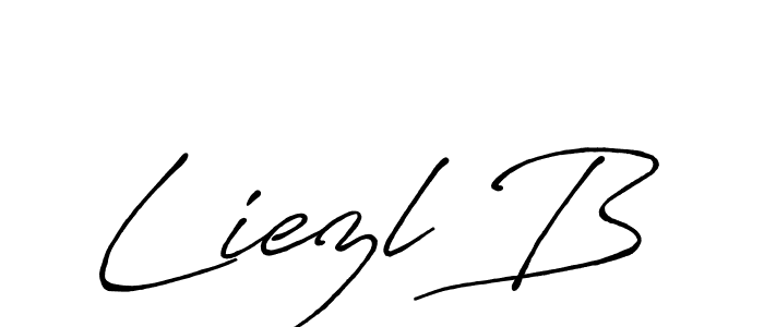 Make a beautiful signature design for name Liezl B. With this signature (Antro_Vectra_Bolder) style, you can create a handwritten signature for free. Liezl B signature style 7 images and pictures png
