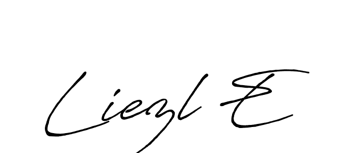 Use a signature maker to create a handwritten signature online. With this signature software, you can design (Antro_Vectra_Bolder) your own signature for name Liezl E. Liezl E signature style 7 images and pictures png