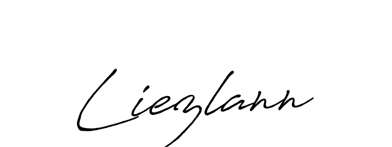 You should practise on your own different ways (Antro_Vectra_Bolder) to write your name (Liezlann) in signature. don't let someone else do it for you. Liezlann signature style 7 images and pictures png