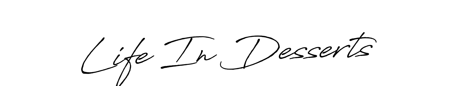 How to make Life In Desserts name signature. Use Antro_Vectra_Bolder style for creating short signs online. This is the latest handwritten sign. Life In Desserts signature style 7 images and pictures png