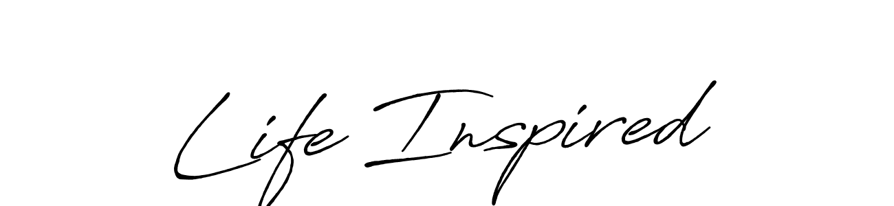 Life Inspired stylish signature style. Best Handwritten Sign (Antro_Vectra_Bolder) for my name. Handwritten Signature Collection Ideas for my name Life Inspired. Life Inspired signature style 7 images and pictures png