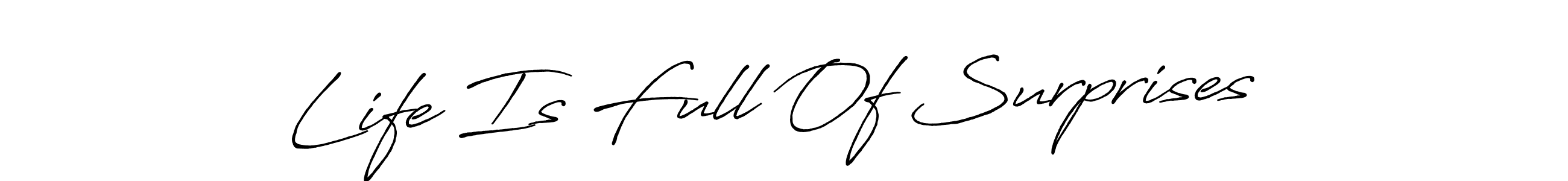 Use a signature maker to create a handwritten signature online. With this signature software, you can design (Antro_Vectra_Bolder) your own signature for name Life Is Full Of Surprises . Life Is Full Of Surprises  signature style 7 images and pictures png