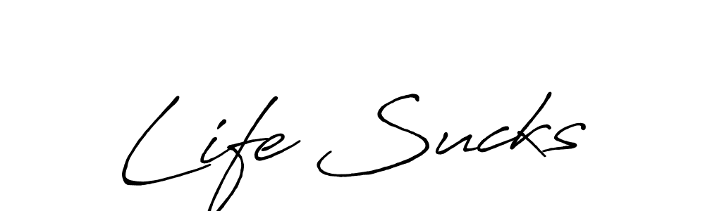 How to make Life Sucks signature? Antro_Vectra_Bolder is a professional autograph style. Create handwritten signature for Life Sucks name. Life Sucks signature style 7 images and pictures png