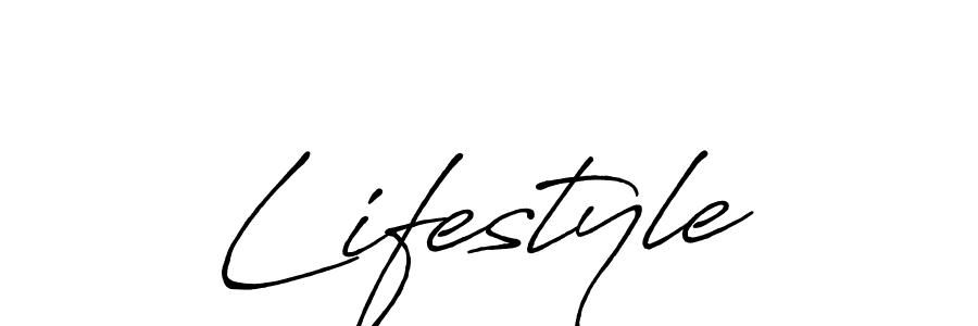 How to make Lifestyle signature? Antro_Vectra_Bolder is a professional autograph style. Create handwritten signature for Lifestyle name. Lifestyle signature style 7 images and pictures png