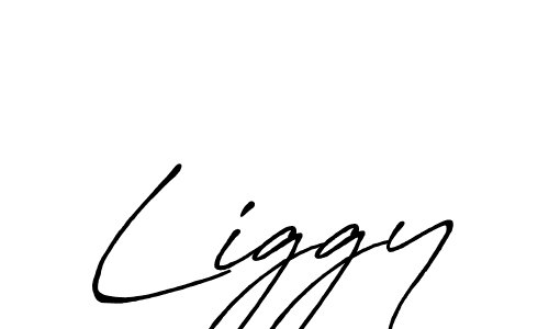 How to make Liggy name signature. Use Antro_Vectra_Bolder style for creating short signs online. This is the latest handwritten sign. Liggy signature style 7 images and pictures png