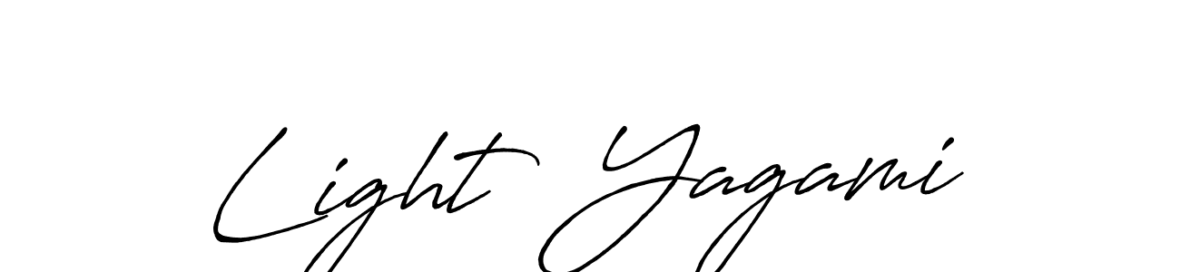 Use a signature maker to create a handwritten signature online. With this signature software, you can design (Antro_Vectra_Bolder) your own signature for name Light  Yagami. Light  Yagami signature style 7 images and pictures png