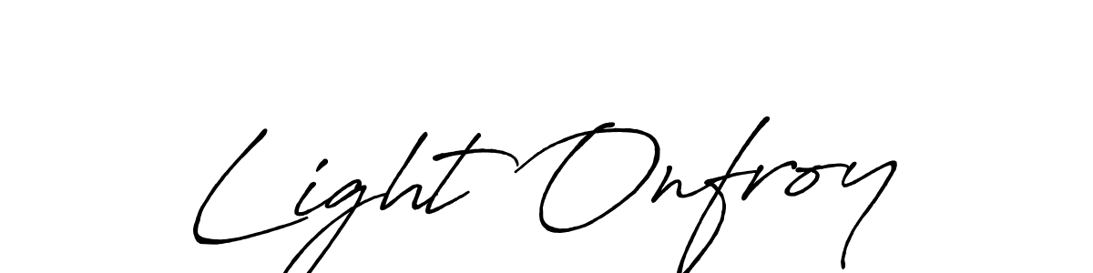 It looks lik you need a new signature style for name Light Onfroy. Design unique handwritten (Antro_Vectra_Bolder) signature with our free signature maker in just a few clicks. Light Onfroy signature style 7 images and pictures png