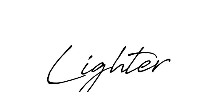 Create a beautiful signature design for name Lighter. With this signature (Antro_Vectra_Bolder) fonts, you can make a handwritten signature for free. Lighter signature style 7 images and pictures png