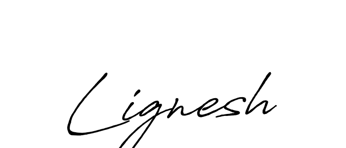 Use a signature maker to create a handwritten signature online. With this signature software, you can design (Antro_Vectra_Bolder) your own signature for name Lignesh. Lignesh signature style 7 images and pictures png