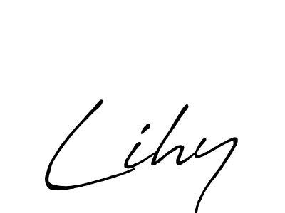 You should practise on your own different ways (Antro_Vectra_Bolder) to write your name (Lihy) in signature. don't let someone else do it for you. Lihy signature style 7 images and pictures png