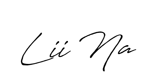 Make a beautiful signature design for name Lii Na. With this signature (Antro_Vectra_Bolder) style, you can create a handwritten signature for free. Lii Na signature style 7 images and pictures png