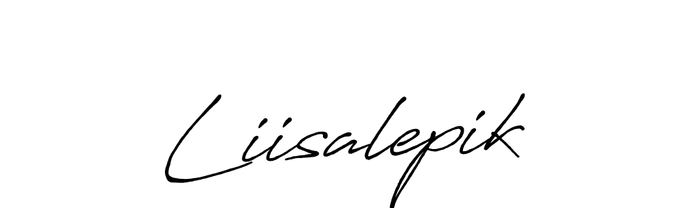 Make a beautiful signature design for name Liisalepik. With this signature (Antro_Vectra_Bolder) style, you can create a handwritten signature for free. Liisalepik signature style 7 images and pictures png